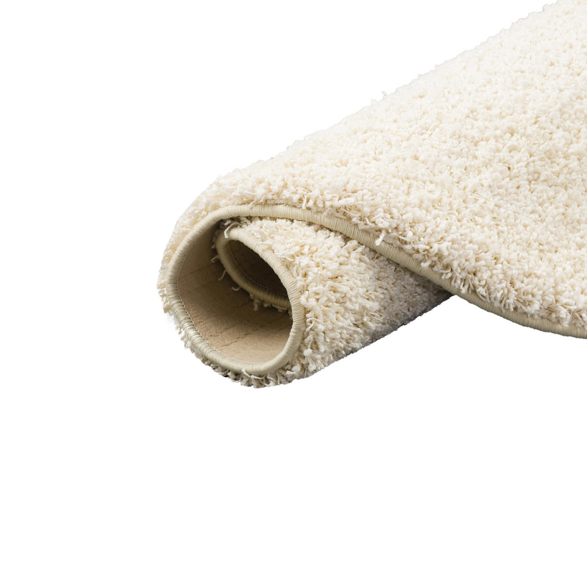 LUXUS HOCHFLOR LANGFLOR TEPPICH MILANO RUND - Creme, Textil (160/160cm) - Snapstyle