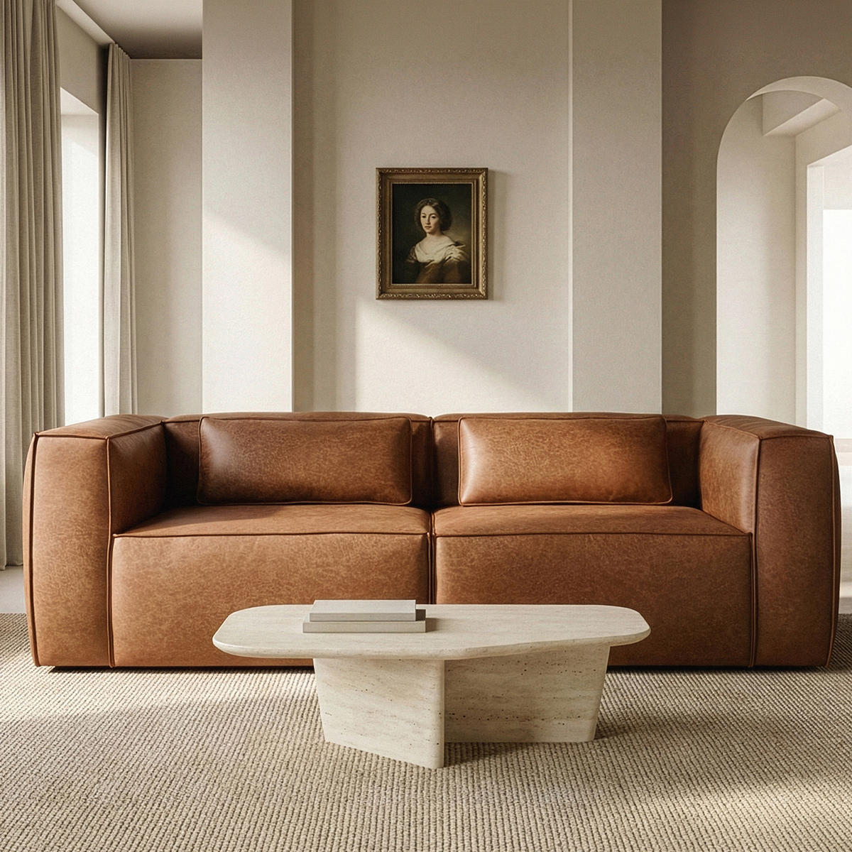 3-SITZER SOFA FEROX, Rot - Rot, Holz/Holzwerkstoff (240/73/96cm) - KONSIMO®