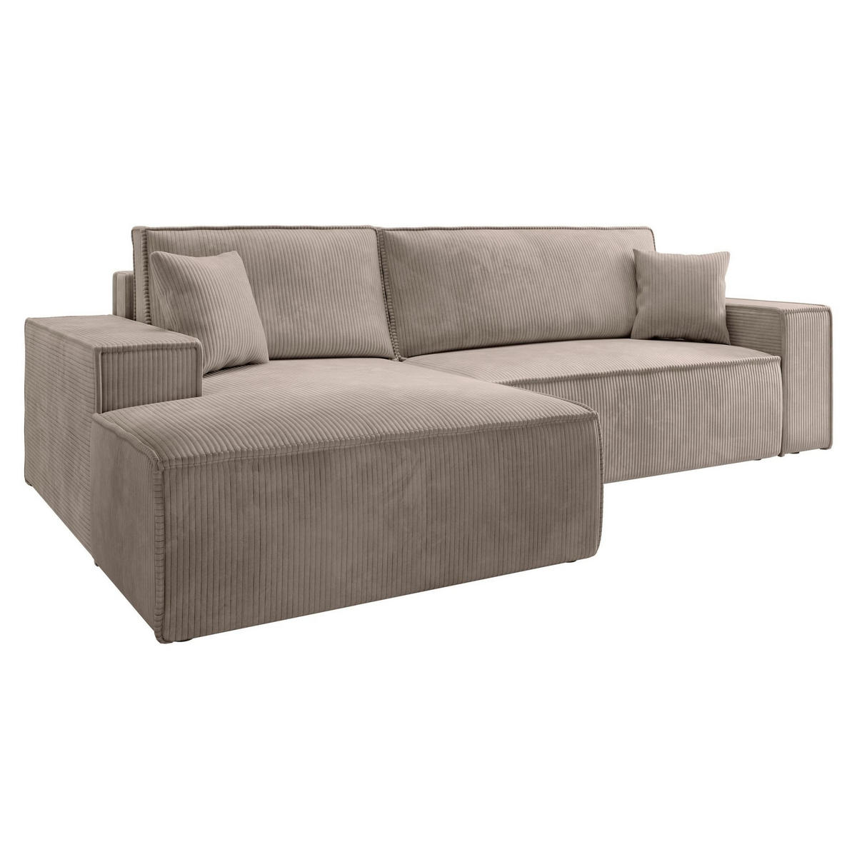 ECKSOFA Farese Beige Cord - Beige, Textil (267/167cm) - Selsey
