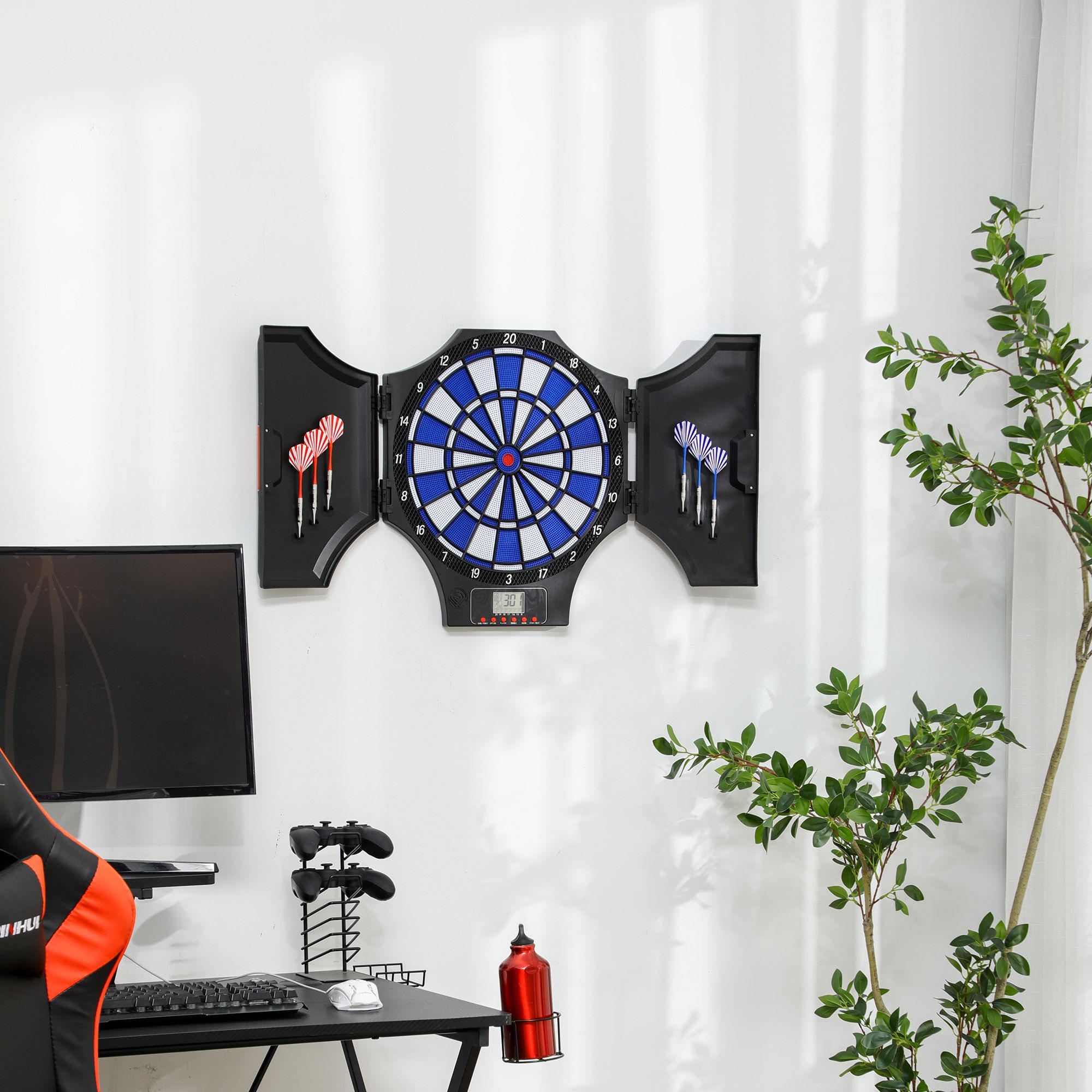 ELEKTRONISCHE Dartscheibe - Schwarz, Kunststoff (45/4/83cm) - SPORTNOW