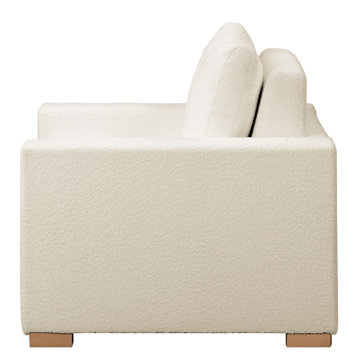 SCHLAFSESSEL - Buchefarben/Weiß, Buchenholz/Textil (110/90/90cm) - home24