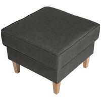 HOCKER Karlen Bezug Flachgewebe Buche natur / anthrazit - Anthrazit/Buchefarben, Kunststoff (53/45/53cm) - 58aufmkessel