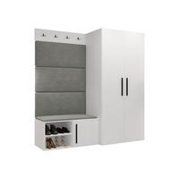 MOBILIER PENTRU HOL Medi I - alb/negru, material plastic/compozit lemnos (80/191/50cm) - MIRJAN24