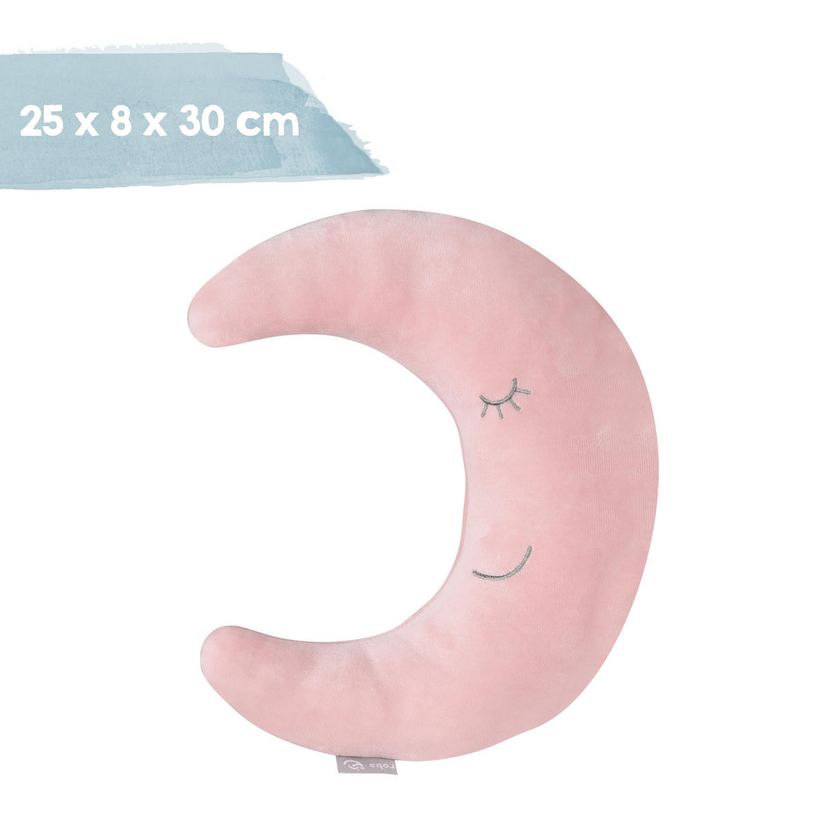 NACKENKISSEN Mond rosa - Rosa, Textil (25/8cm) - Roba