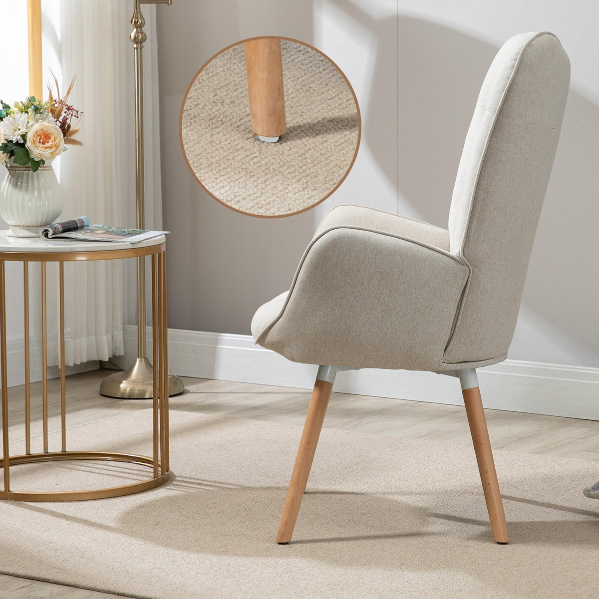 RELAXSESSEL 2er Set in Beige - Beige, Textil (68/106/73cm) - Meubles Cosy