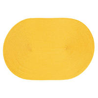 PLATZSET Polypro Gelb oval ca. 45x30 cm Platzdeckchen Tischset - Gelb, Kunststoff (30/45cm) - TiborTex