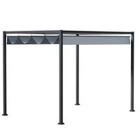 PERGOLA aus Stahl, 4x3m - Dunkelgrau, Metall (300/222/400cm) - Outsunny