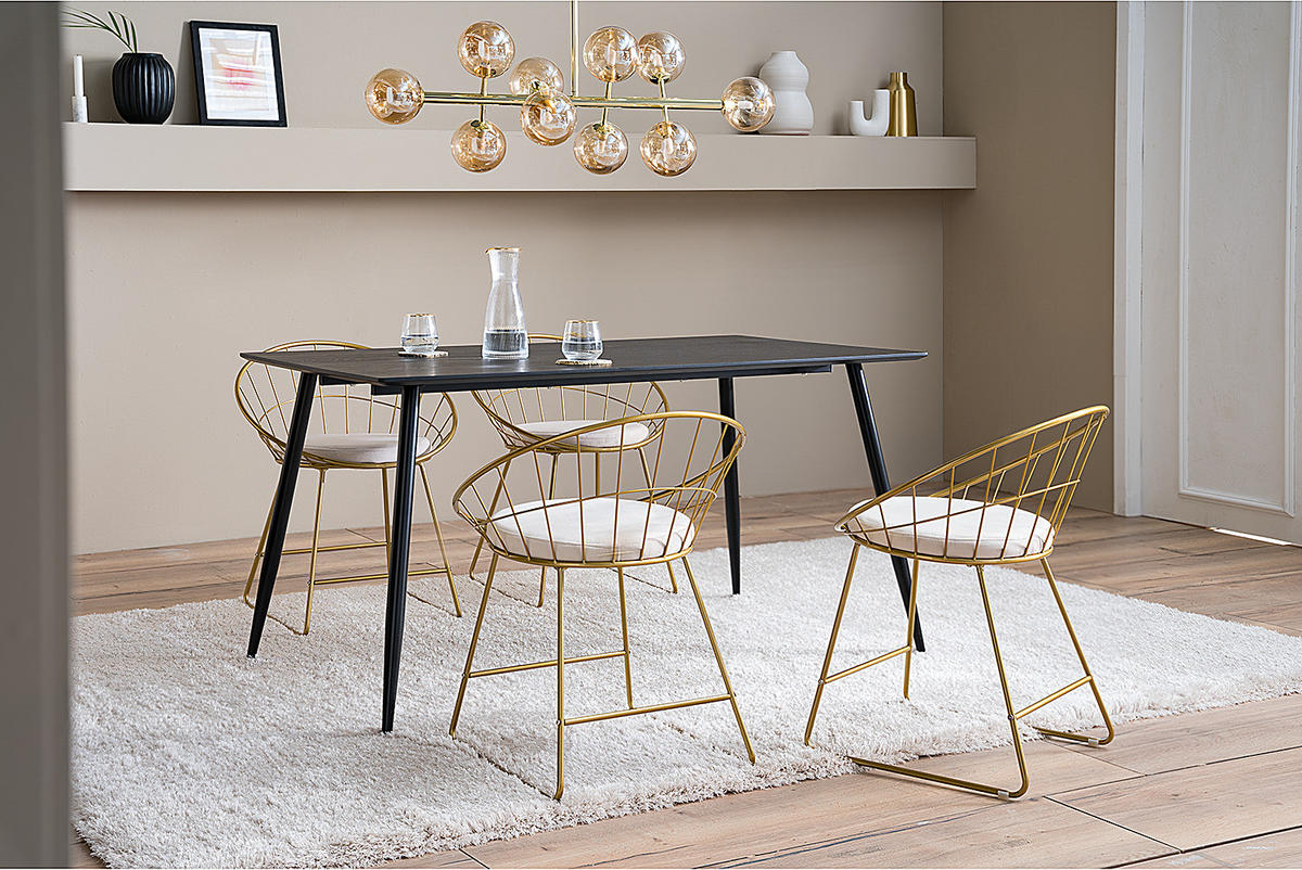 DECKENLEUCHTE - Metall, 10-flammig - Goldfarben, Glas (36/88/70cm) - home24