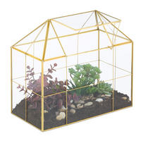 PFLANZENTERRARIUM - Transparent, Glas/Metall (30/27/15cm) - Relaxdays