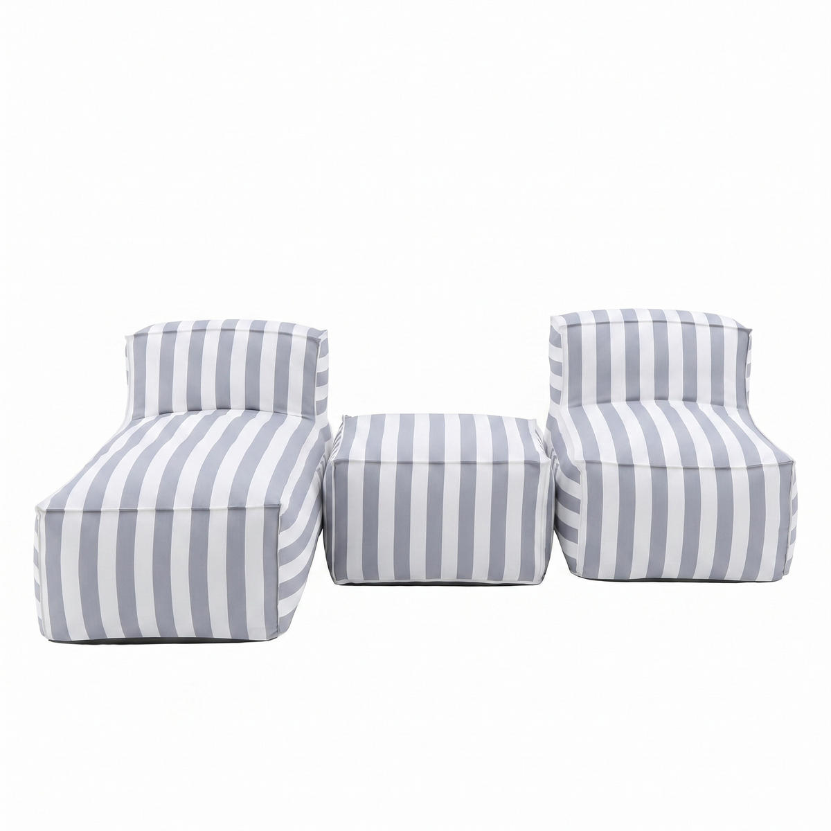 GARTENLOUNGE-SET SOFT SET 2 Grau - Grau, Textil - Muffo