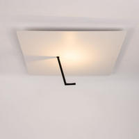 LED-WAND-/DECKENLAMPE Hook Weiß 62x62cm - Weiß, Metall (62/62/25cm) - s.luce