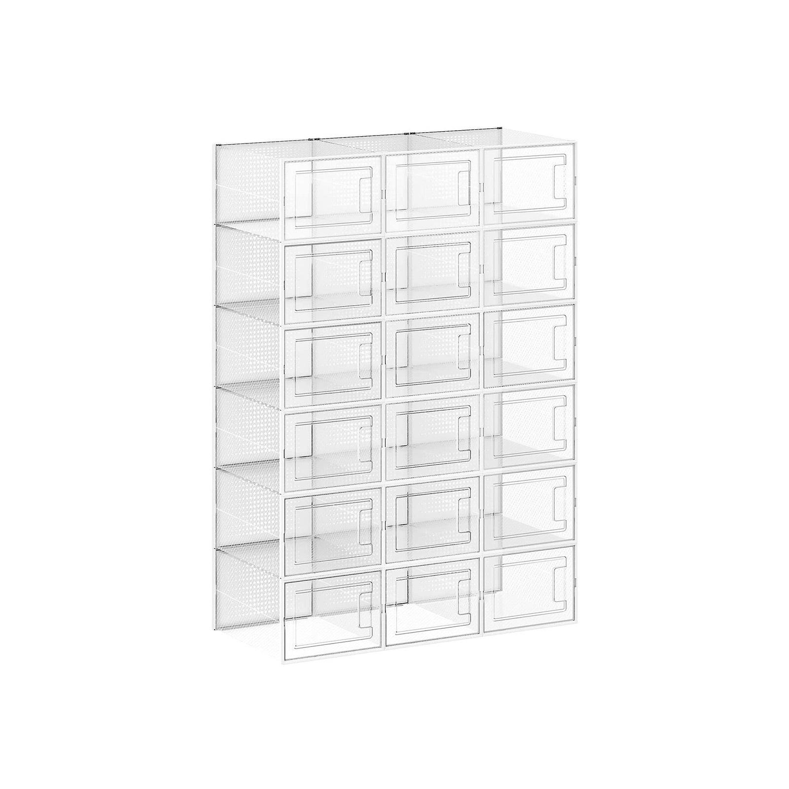 SCHUHBOXEN KHARTOUM 18ER-SET - Transparent, Kunststoff (25/19/35cm) - Hansiro