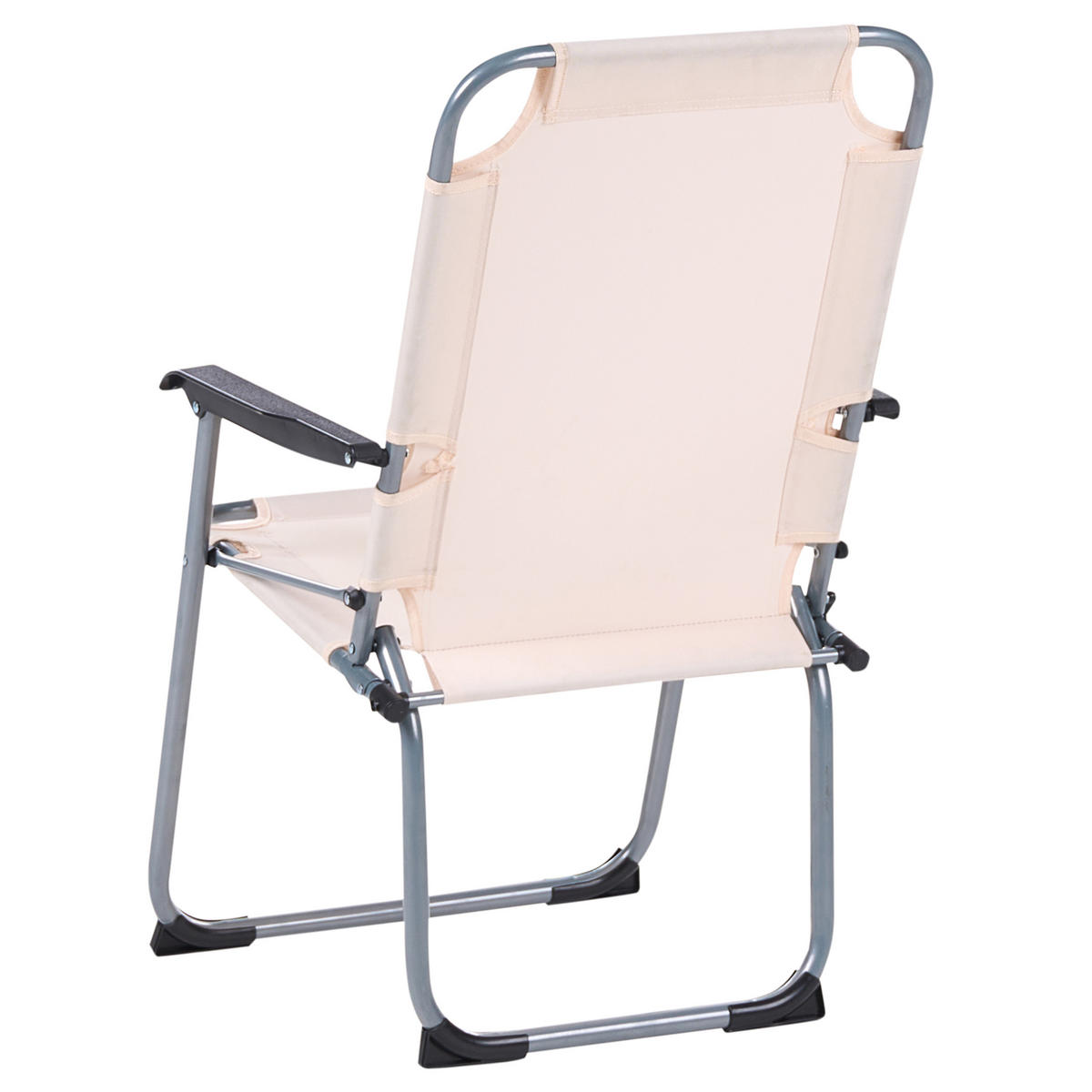 GARTENSTUHL 4er-Set klappbar Metall Beige Galatsi - Beige, Metall (52/88/55cm) - Beliani