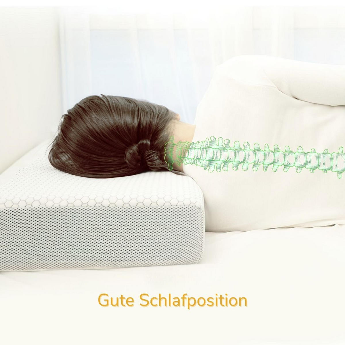 ANTI-FALTEN-KISSEN, ERGONOMISCH ERGO 65/40 CM - Grau, Textil (40/65cm) - INPHYSIO