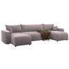 WOHNLANDSCHAFT Pianoni Beige Cordbezug - Beige/Schwarz, Kunststoff/Textil (312/83/140cm) - Selsey