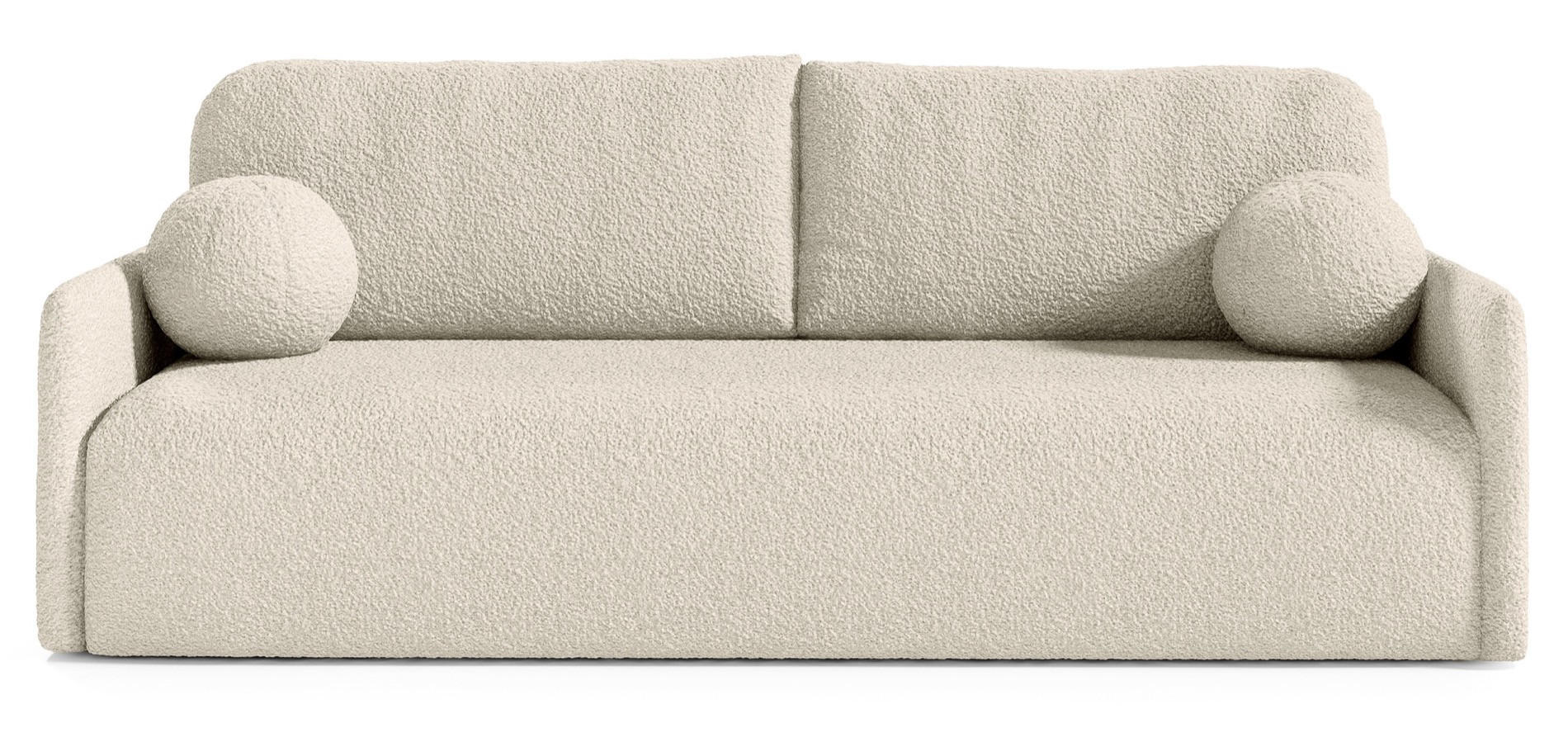 SOFA Glove Beige mit Bouclé-Bezug - Beige, Kunststoff/Textil (206/95/87cm) - Selsey