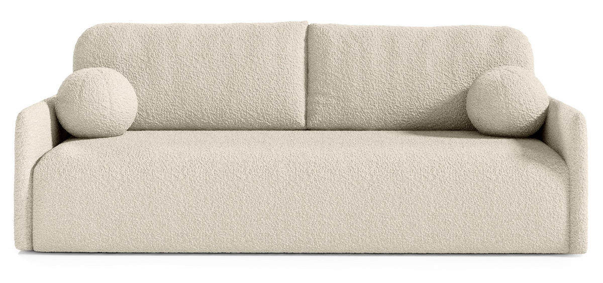 SOFA Glove Beige mit Bouclé-Bezug - Beige, Kunststoff/Textil (206/95/87cm) - Selsey