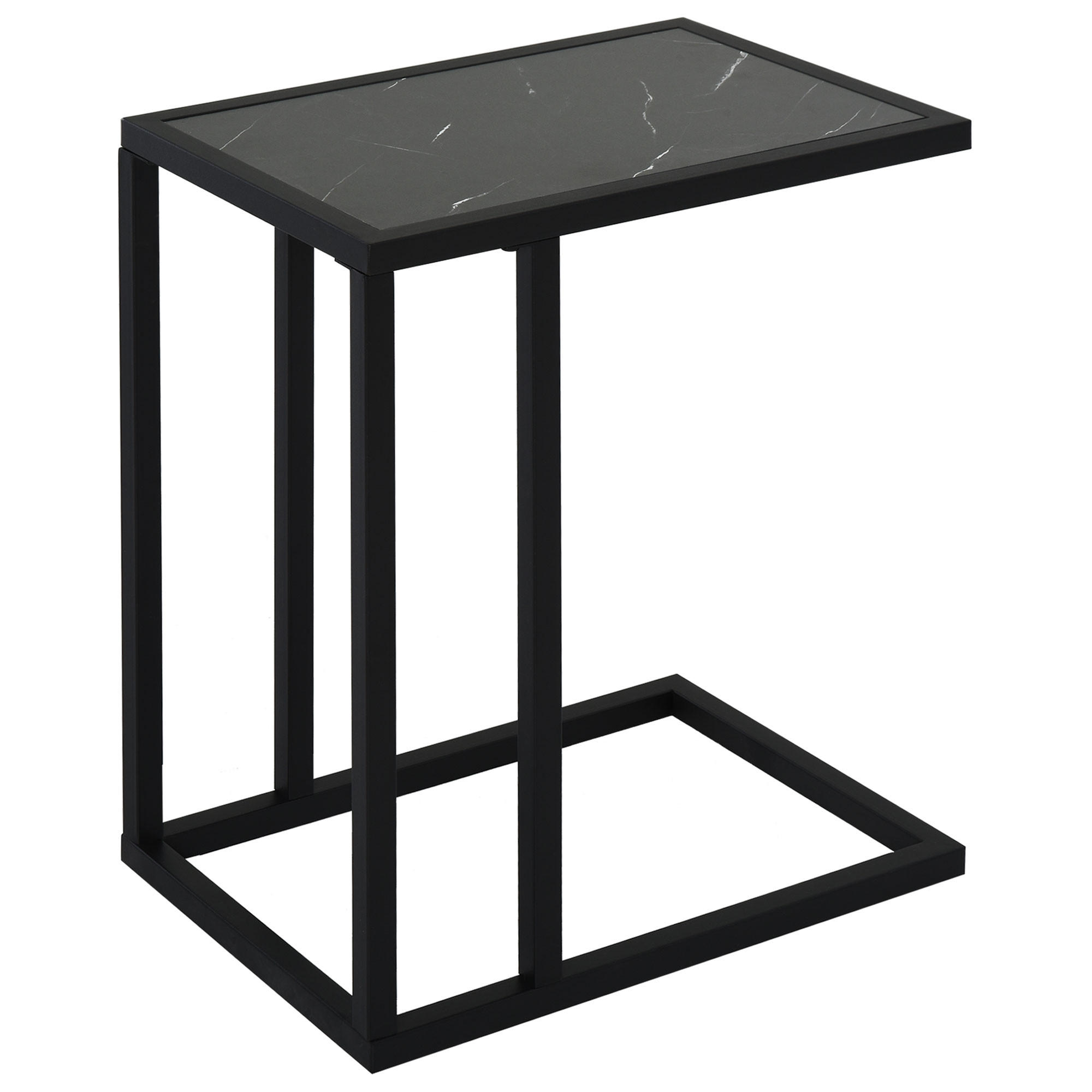 BEISTELLTISCH - Schwarz, Holzwerkstoff (45/30/51.5cm) - HOMCOM