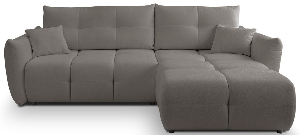 ECKSOFA Grau BOSE Mit Schlaffunktion Rechts - Grau, Textil (177/257cm) - Sepro Meble