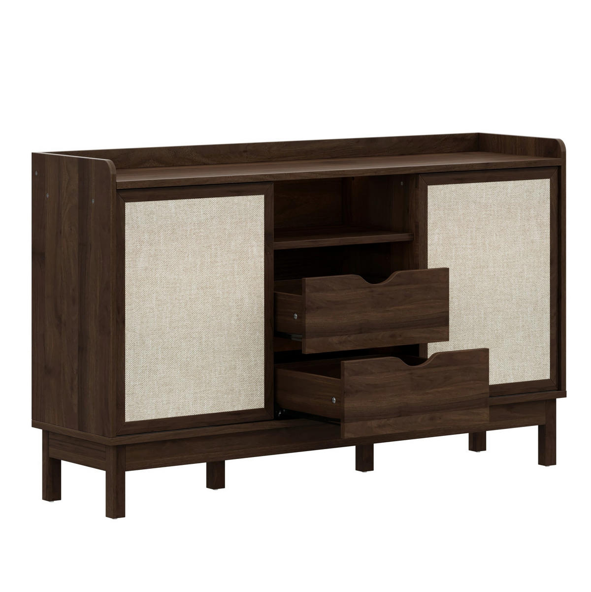 SIDEBOARD 150/39,5/80 cm aus Holzwerkstoff mit Schiebetüren, 2 Schubladen und verstellbaren Einlegeböden, Natur - Naturfarben, Holzwerkstoff (150/80/39.5cm) - Redom