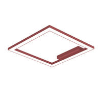 LED-DECKENLEUCHTE - Rot, Metall (40/40/100cm) - Lumicom