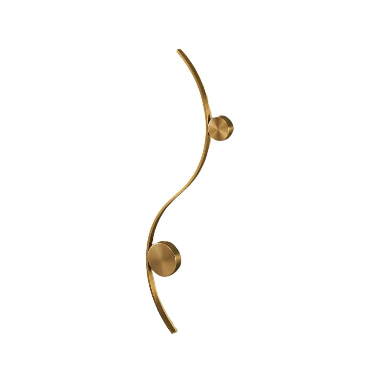 WANDLEUCHTE Curva, Messing, 100cm - Goldfarben, Metall (31.5/100/100cm) - KOSILUM