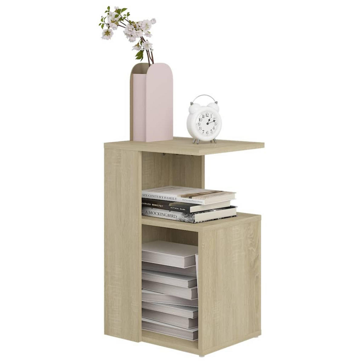 BEISTELLTISCH Sonoma-Eiche 36x30x56 cm Holzwerkstoff - Braun, Holzwerkstoff (36/30/56cm) - furnicato