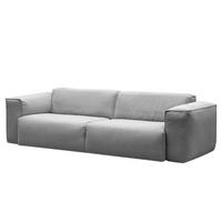 3-SITZER SOFA - Schwarz/Hellblau, Kunststoff/Textil (251/71/102cm) - home24