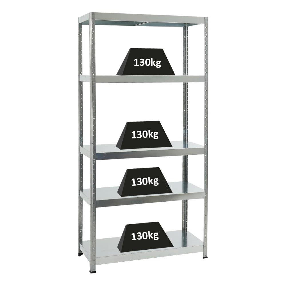 SCHWERLASTREGAL Steel Eagle 180x90x40 cm Fachlast 130 kg Verzinkt - Silberfarben, Metall (90/180/40cm) - PROREGAL