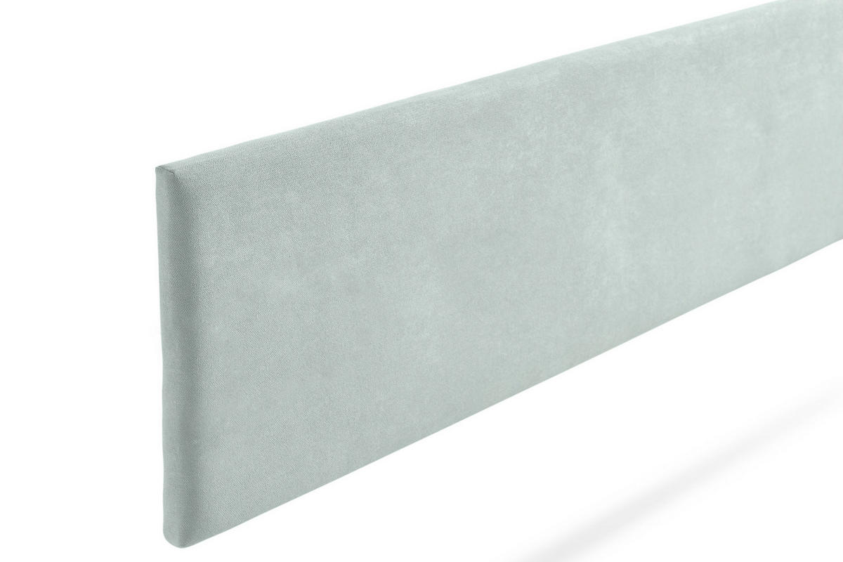 KOPFTEIL gepolstert NOVA Aqualine 145x50x5 cm - Wassergrün - Moonia - Pastellgrün, Holz (145/5/50cm)