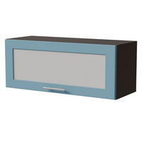KLAPPHÄNGESCHRANK Bari W4BS/90 WKF Lava / RAL 5024 pastellblau 90 / 32,5 / 36cm Blum Aventos - Blau/Dunkelgrau, Holz/Holzwerkstoff (90/36/32.5cm) - Feldmann-Wohnen