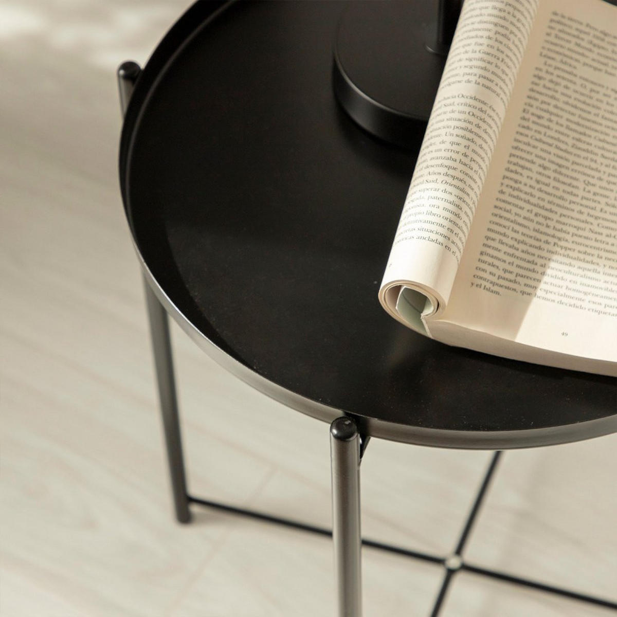 BEISTELLTISCH Maika Schwarz 42 cm x 52 cm 2er-Set - Schwarz, Metall (42/42/52cm) - Klast Home