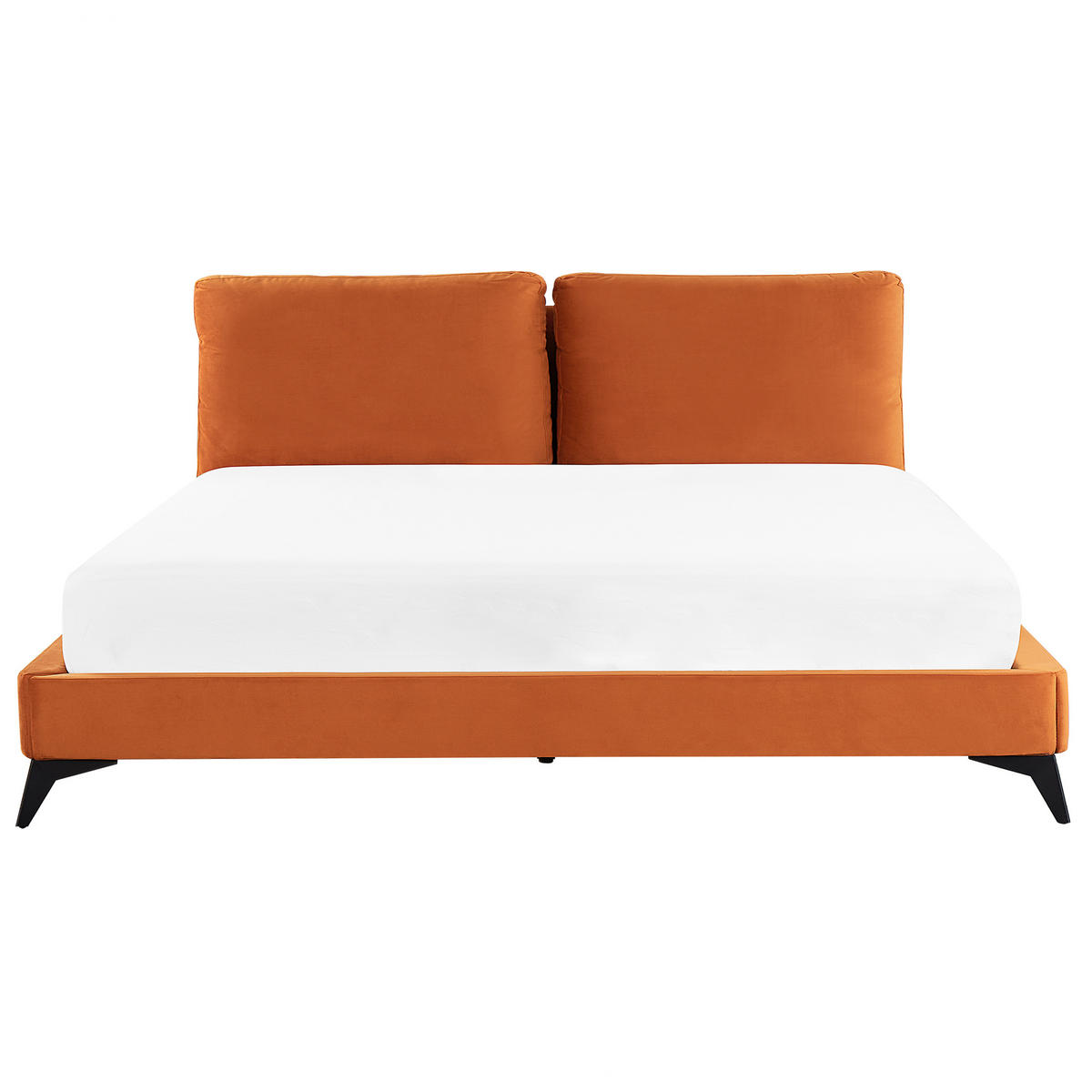 POLSTERBETT 180/200cm Orange Melle - Orange, Textil (180/200cm) - Beliani