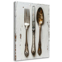 LEINWANDBILD Essen & Trinken 40x60cm - Beige, Textil (40/60cm) - Feeby