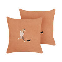 DEKOKISSEN 2er-Set Orange 45/45 cm Marigold - Orange, Textil (45/45cm) - Beliani