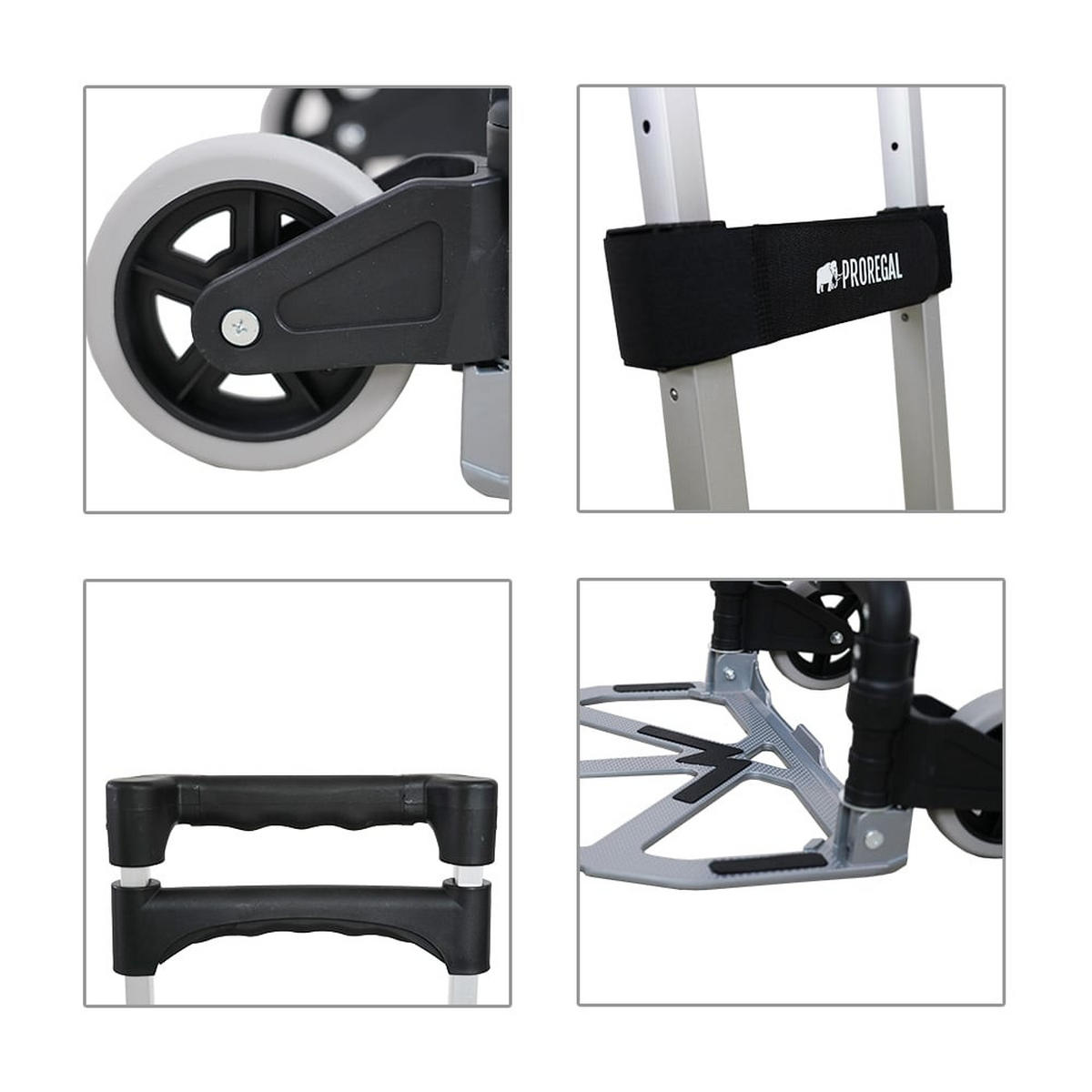 SACKKARRE Elephant klappbar 110x39x42cm Traglast 70kg AluminiumrahmenTRR Fachgummiräder Silber - Silberfarben, Metall (42/39/110cm) - PROREGAL