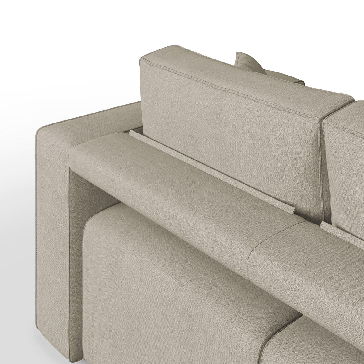 LINEARSOFA Morfeo - Beige, Textil (245/86/99cm) - Divani.store