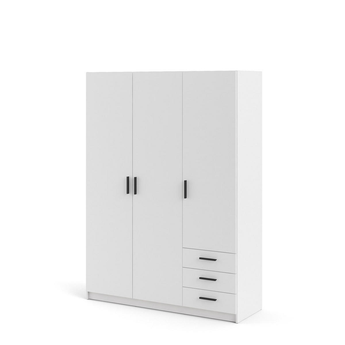 KLEIDERSCHRANK weiß - Weiß, Holzwerkstoff (147/201/50cm) - ebuy24