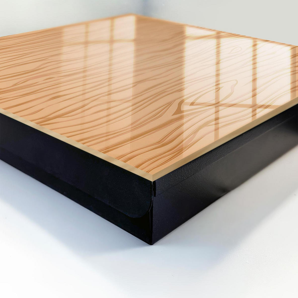 SCHLÜSSELBOX Schwarz 30x30 cm- Türöffnung nach rechts - Holzstruktur - Braun, Metall (30/30/5cm) - TULUP