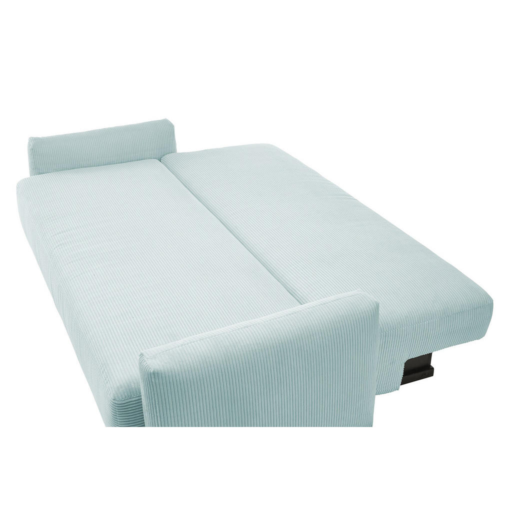 Thumbnail - Kawola Schlafsofa, Hellblau, Textil, Echtholz, 3-Sitzer, Füllung: Komfortschaum, 233x75x108 cm, Wohnzimmer, Sofas & Couc...