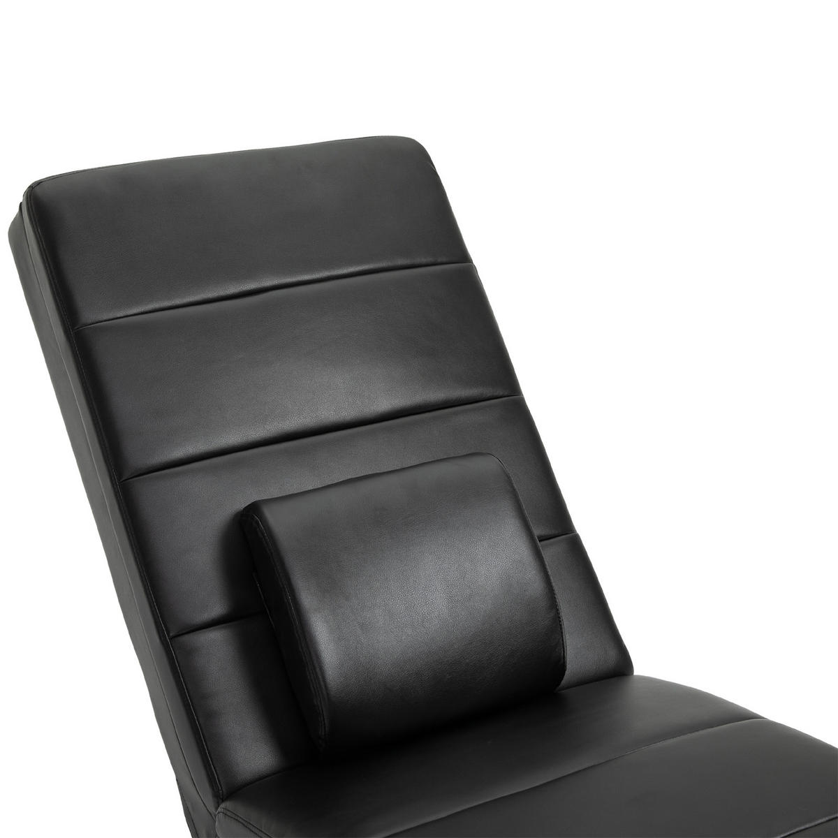 RELAXLIEGE mit Massagefunktion Loungesessel Chaiselongue Zero-G Design Schwarz - Schwarz, Leder (163/87/58cm) - HOMCOM