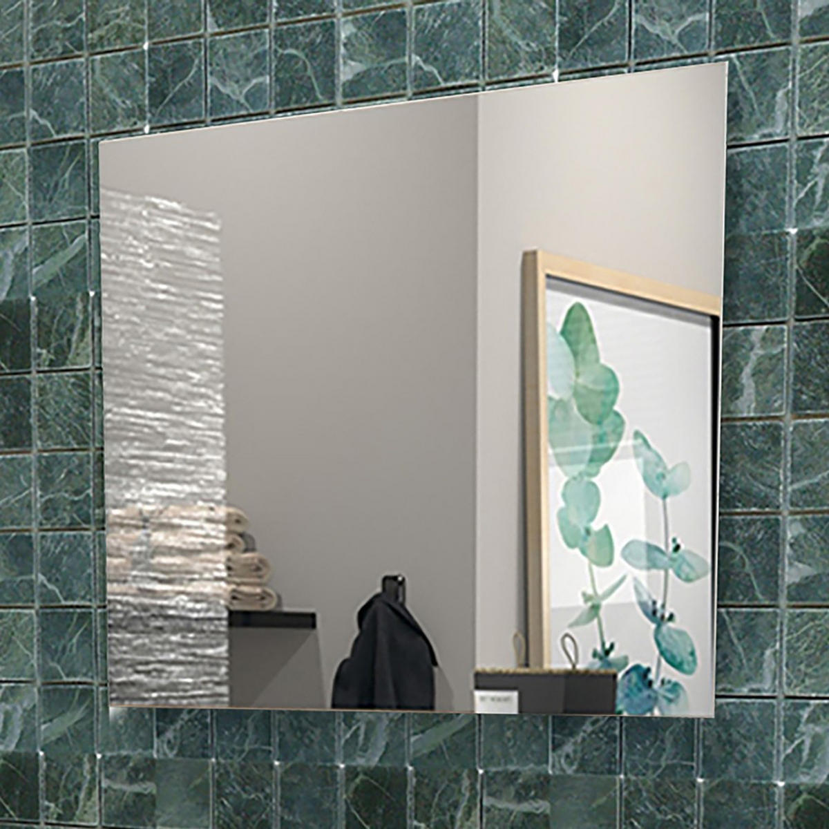 MÖBELSET MALAGA 80 cm + Waschbecken + Spiegel / Weiß - Weiß, Holzwerkstoff (81/70/81cm) - Weber Industries