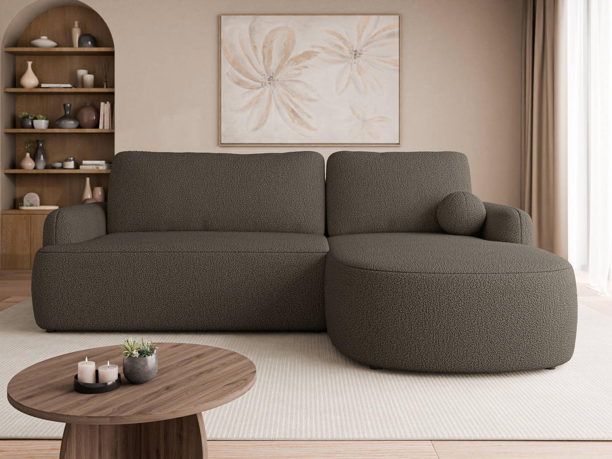 COLTAR Loridu Premium, Dreapta - culoare lemn wenge/negru, material plastic/material textil (174/250cm) - MIRJAN24