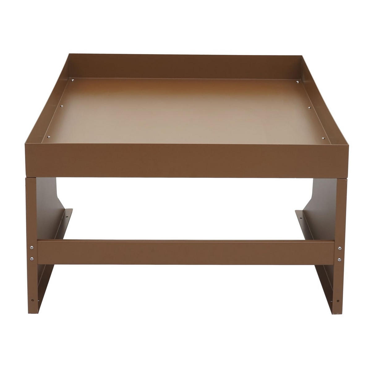 MÄHROBOTER-GARAGE mit Pflanzkasten 37x60x70cm Metall Braun - Braun, Metall (60/37/70cm) - PROREGAL