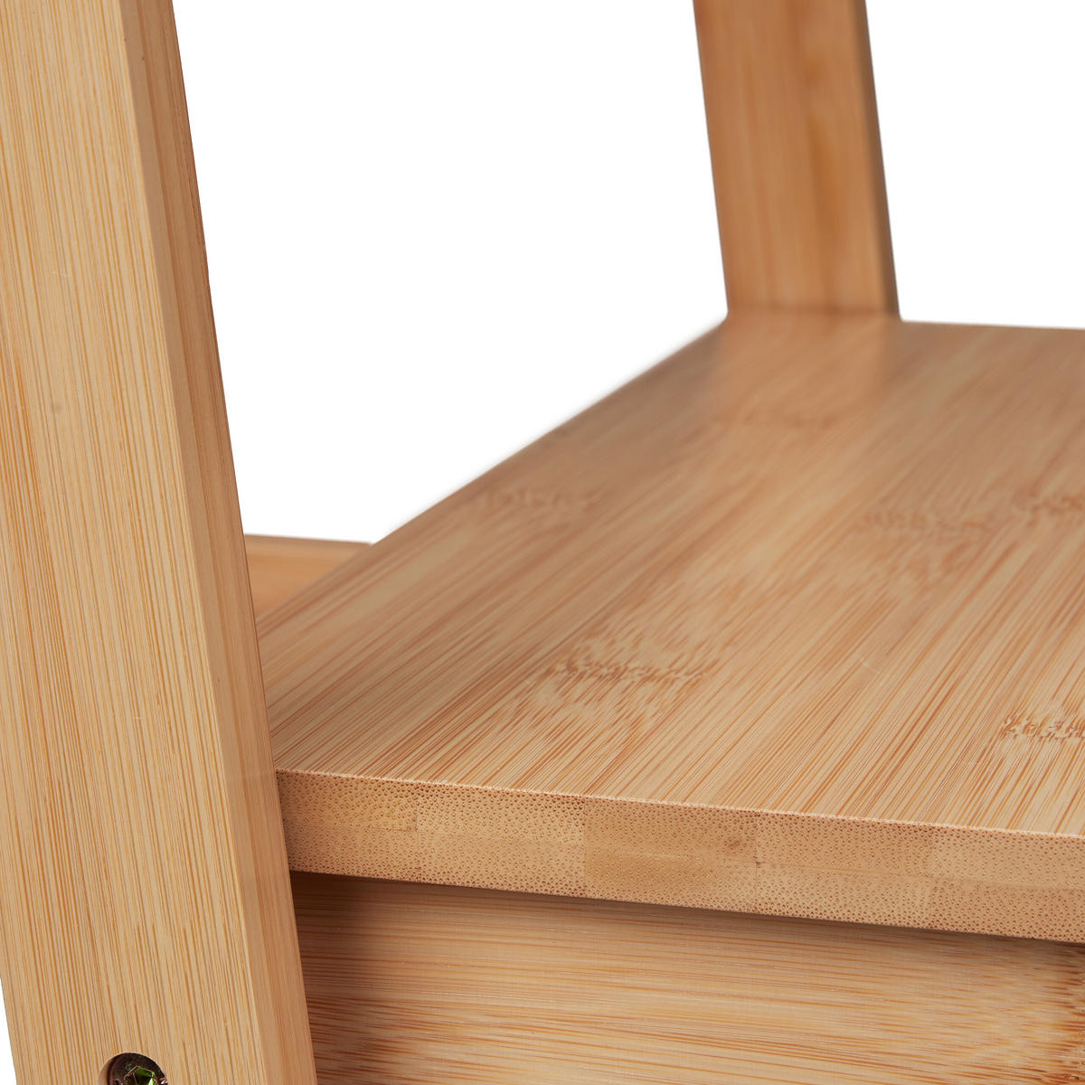 TRITTHOCKER - Hellbraun, Holz (45/48/51cm) - Relaxdays
