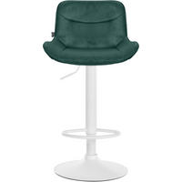 BARHOCKER Vulcano Samt weiß grün - Weiß/Grün, Textil/Metall (49/106/51cm) - TPFLiving