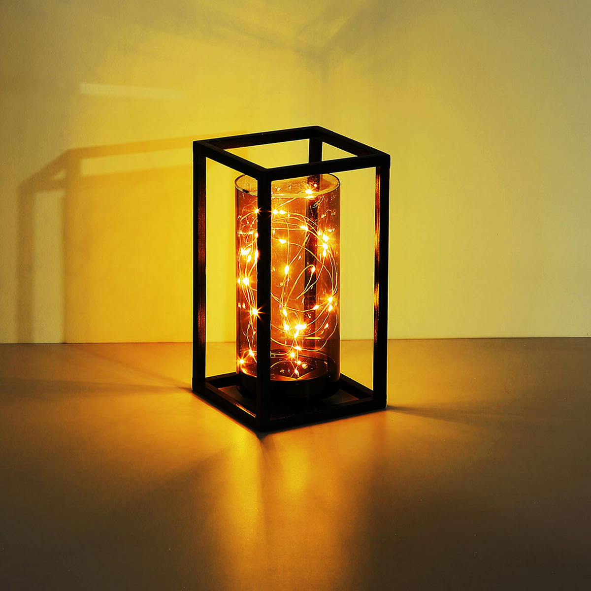 LED AUSSENLEUCHTE Metall Schwarz - Schwarz, Metall (14/14/25cm) - Globo Lighting