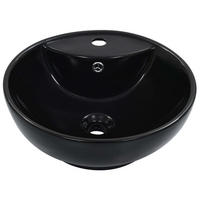 WASCHBECKEN Laird 46.5/46.5/18 cm - Schwarz, Keramik (46.5/18/46.5cm) - Nettlife