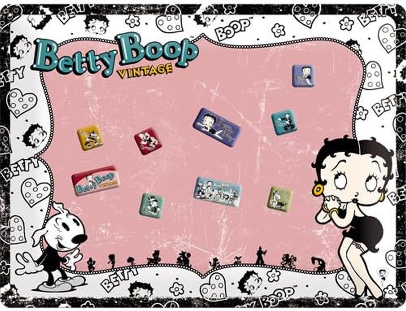 BLECHSCHILD 30/40 cm lBetty Boop Vintage - Multicolor, Metall (40/30/0.2cm) - Nostalgic-Art
