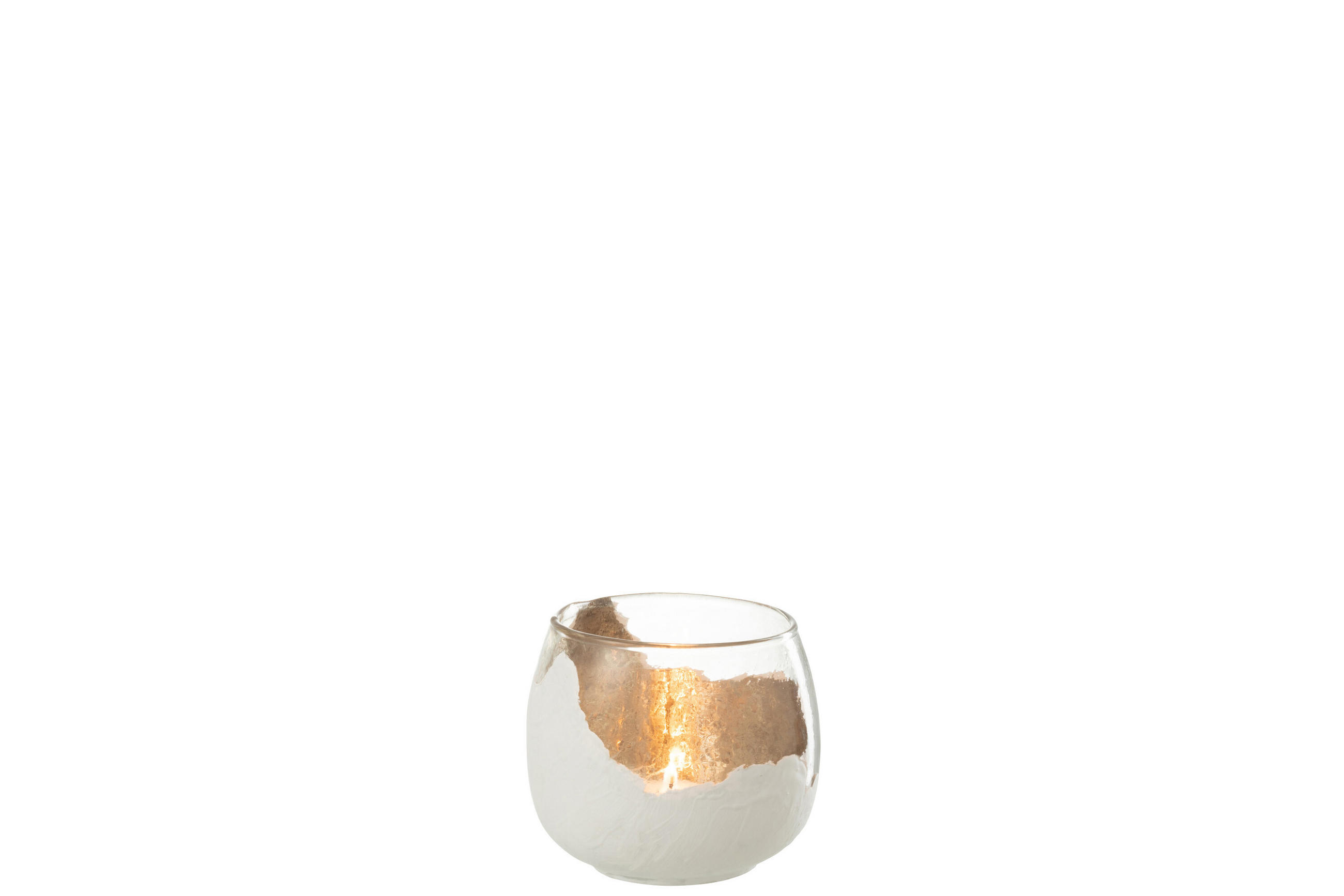 KERZENHALTER WAVY - Glas - Weiß - S - Weiß, Glas (12/10cm) - J-Line